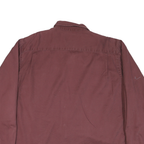 WRANGLER Mens Maroon Cotton Blend Shirt XL Long Sleeve Workwear Casual