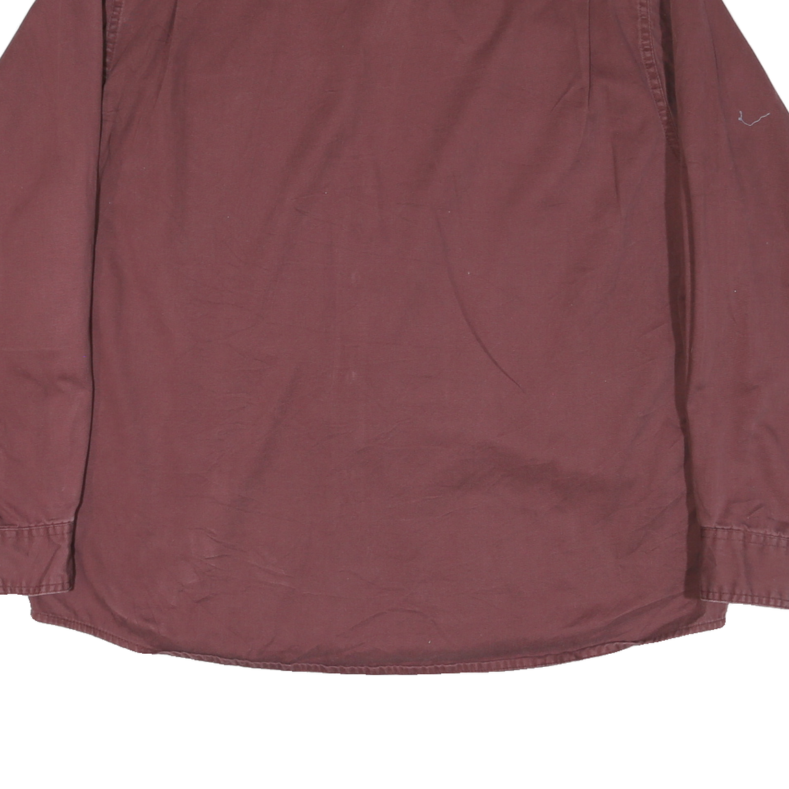 WRANGLER Mens Maroon Cotton Blend Shirt XL Long Sleeve Workwear Casual