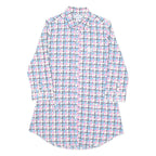 ADIDAS ORIGINALS Long Womens Shirt Pink Check 3/4 Sleeve S