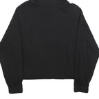 CALVIN KLEIN Womens Black Hoodie M Cotton Pullover Logo Zipped Pocket