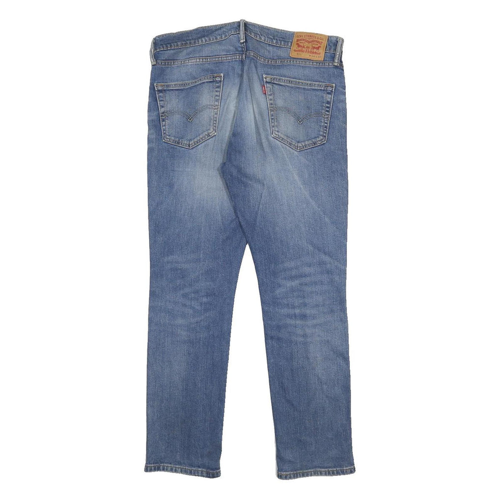 LEVI'S 511 Slim Mens Jeans Blue Slim Skinny Denim Medium W34 L30 Zip Classic