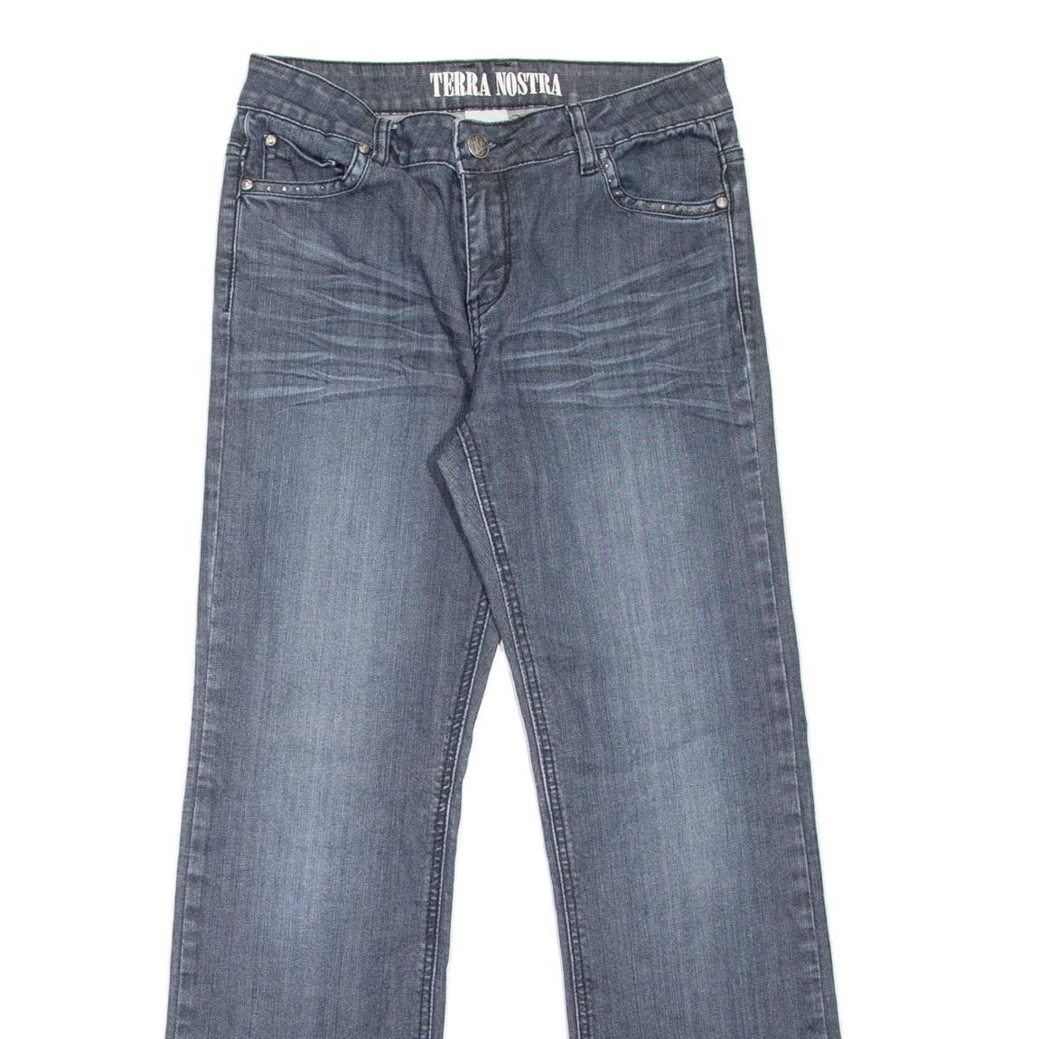 TERRA NOSTRA Womens Jeans Blue Regular Bootcut Stone Wash W30 L30
