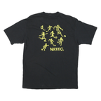 NIKE Mens Black Graphic T-Shirt M Short Sleeve Crew Neck Football Sketch Design