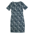 JIGSAW Womens Bodycon Dress Blue Crazy Pattern Short Sleeve Knee Length S