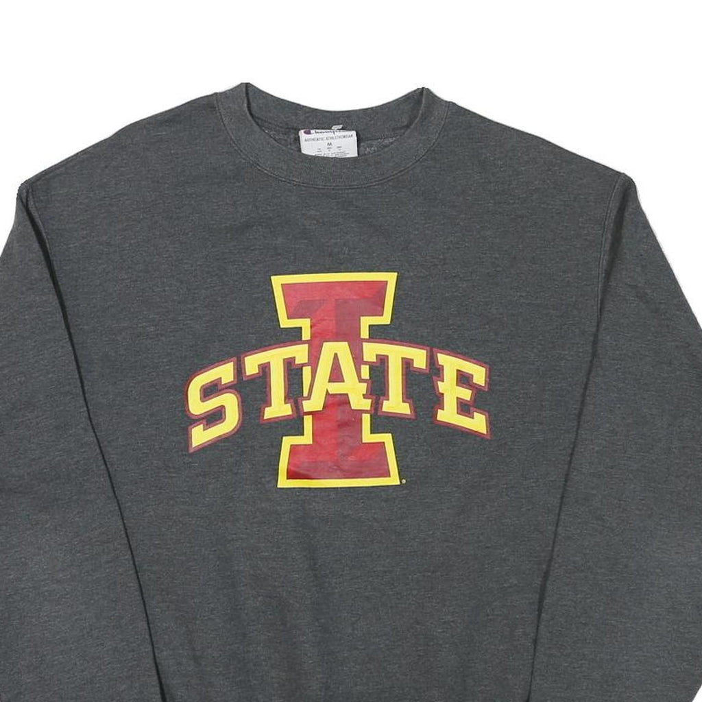 CHAMPION Mens Grey Iowa State Crew Neck M Cotton Blend Sweatshirt
