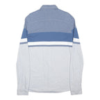 MAVI Mens Blue White Cotton Blend Long Sleeve Shirt XL Fitted Casual Button