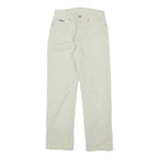 CALVIN KLEIN Womens Cotton Blend Regular Fit Straight Beige Jeans W27 L28 Zip