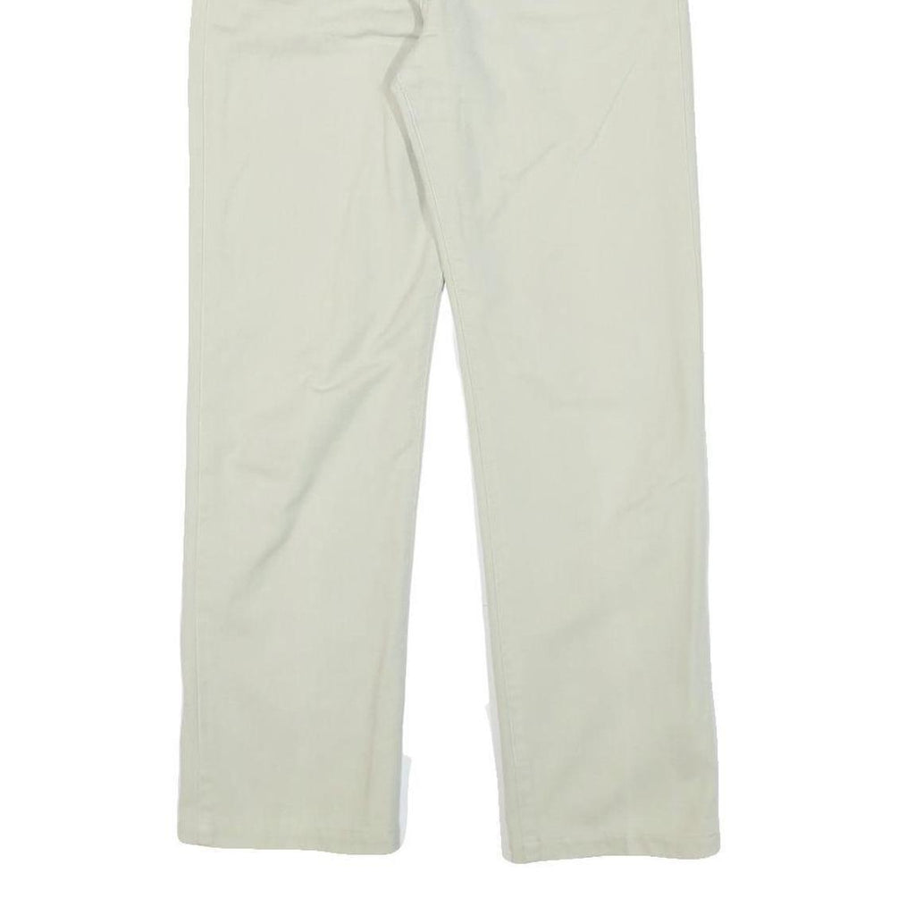 CALVIN KLEIN Womens Cotton Blend Regular Fit Straight Beige Jeans W27 L28 Zip