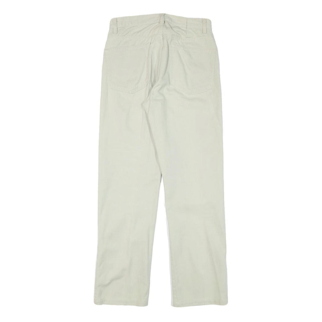 CALVIN KLEIN Womens Cotton Blend Regular Fit Straight Beige Jeans W27 L28 Zip