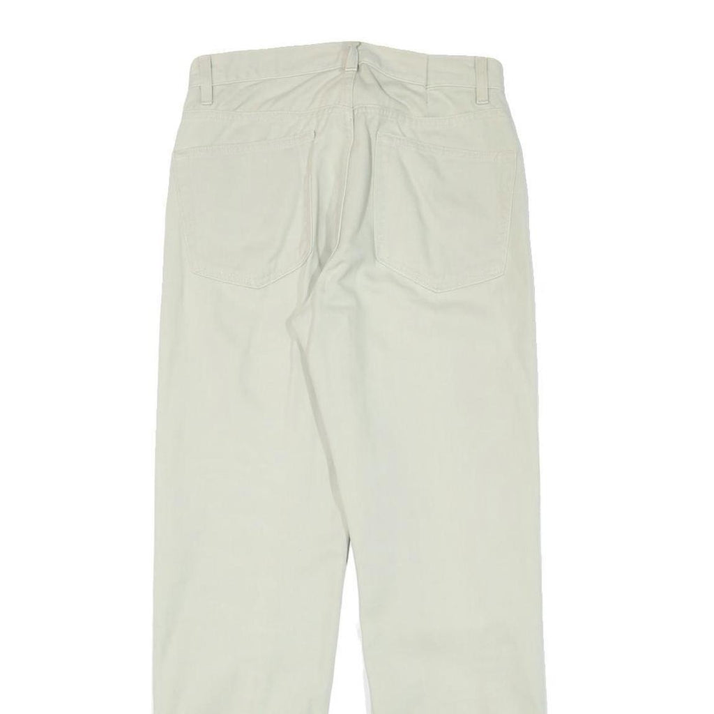 CALVIN KLEIN Womens Cotton Blend Regular Fit Straight Beige Jeans W27 L28 Zip