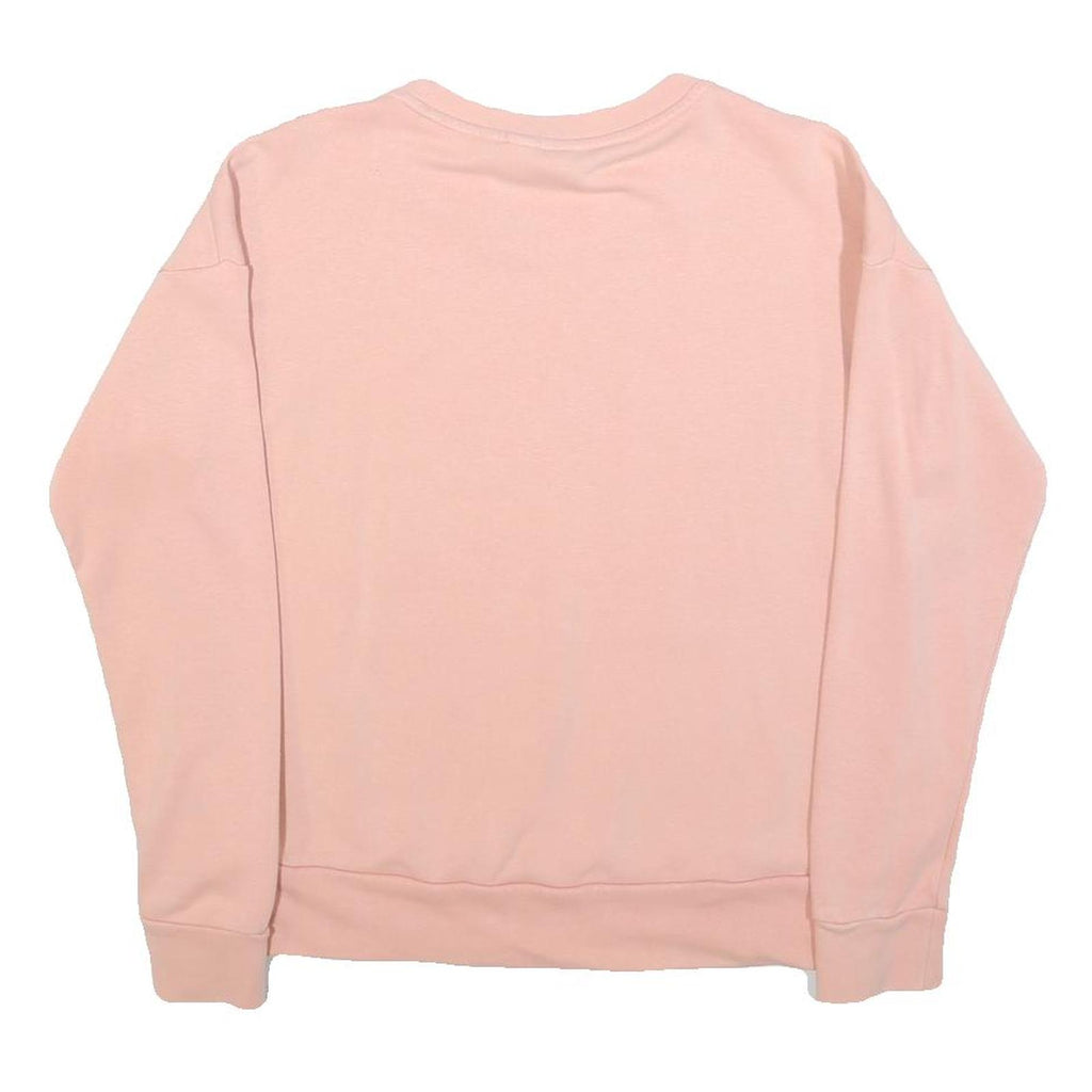 ADIDAS Womens Pink Sweatshirt Crew Neck S Cotton Blend Pullover Logo