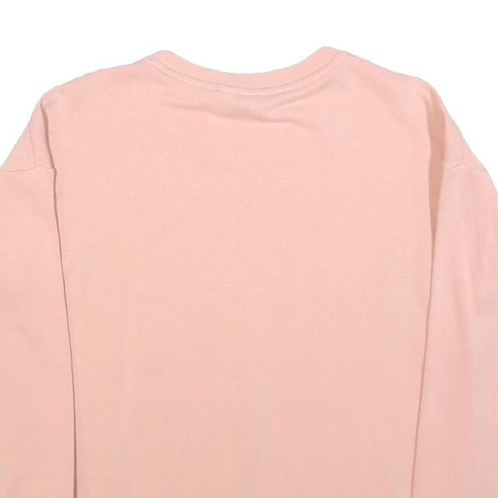 ADIDAS Womens Pink Sweatshirt Crew Neck S Cotton Blend Pullover Logo