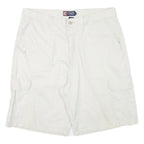 CHAPS Mens Shorts White Cargo XL W34 Cotton Blend Casual Pocketed