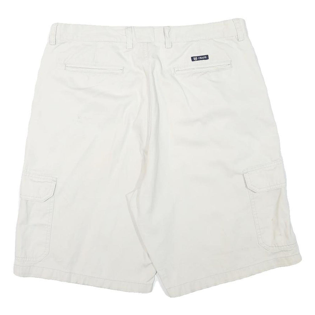 CHAPS Mens Shorts White Cargo XL W34 Cotton Blend Casual Pocketed