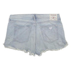 TRUE RELIGION Womens Denim Light Blue Distressed Shorts L W34 Casual Cotton