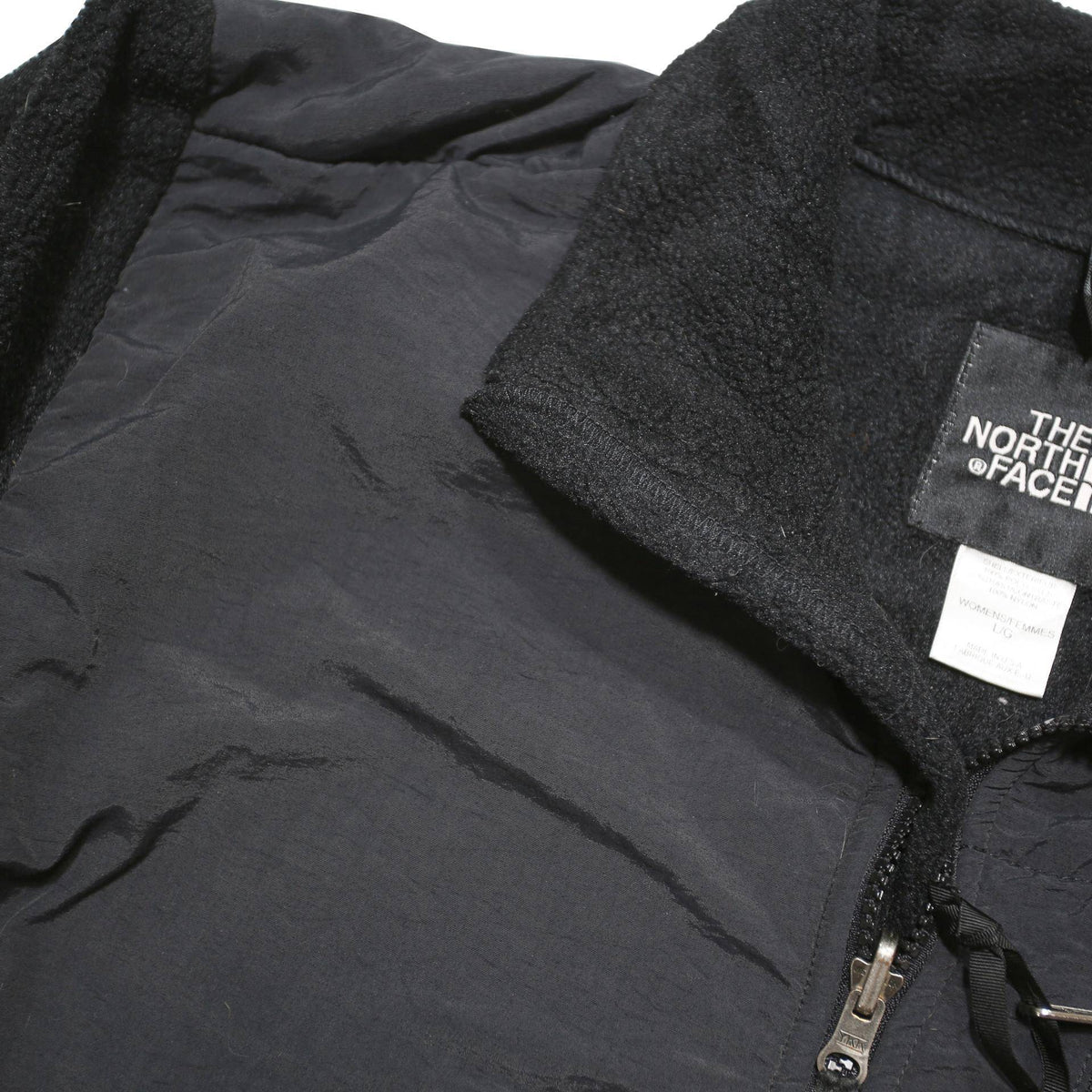 THE NORTH FACE Womens Black Classic Fit Zip Jacket L Polyester Blend Fleece
