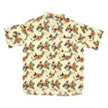 MORRO BAY Mens Cream Hawaiian Shirt L Floral Print Casual Viscose