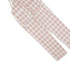 LMV Womens Cream & Orange Check Cotton Blend Dungarees Slim S W30 L30