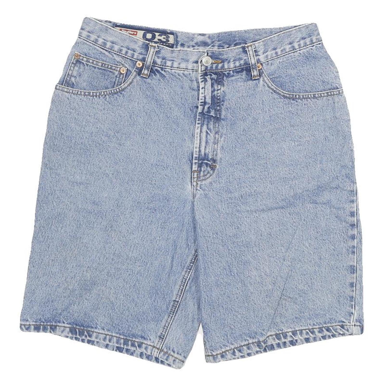 JINGLERS Mens Denim Blue Casual Shorts L W30 Cotton Blend Comfort Relaxed Fit