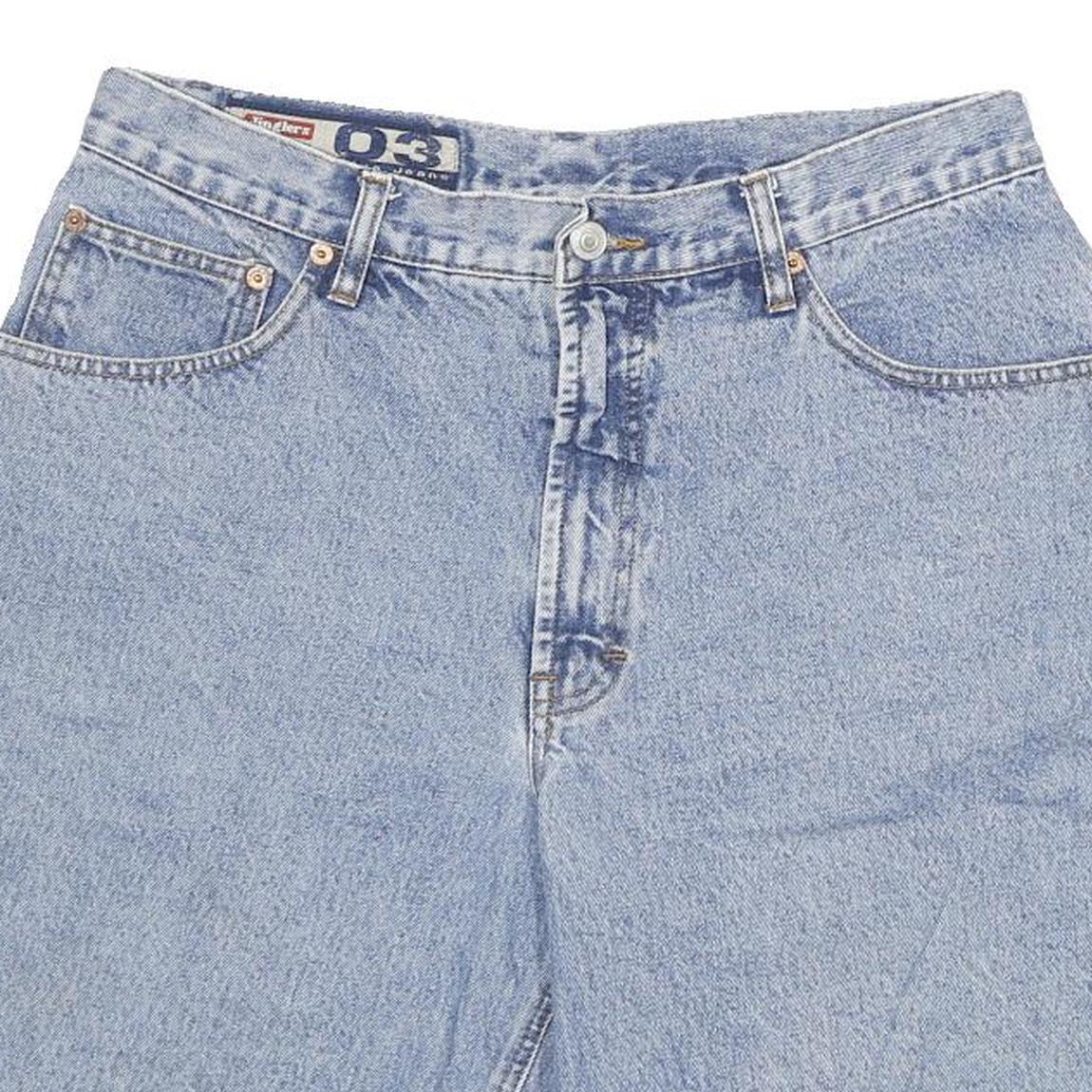 JINGLERS Mens Denim Blue Casual Shorts L W30 Cotton Blend Comfort Relaxed Fit