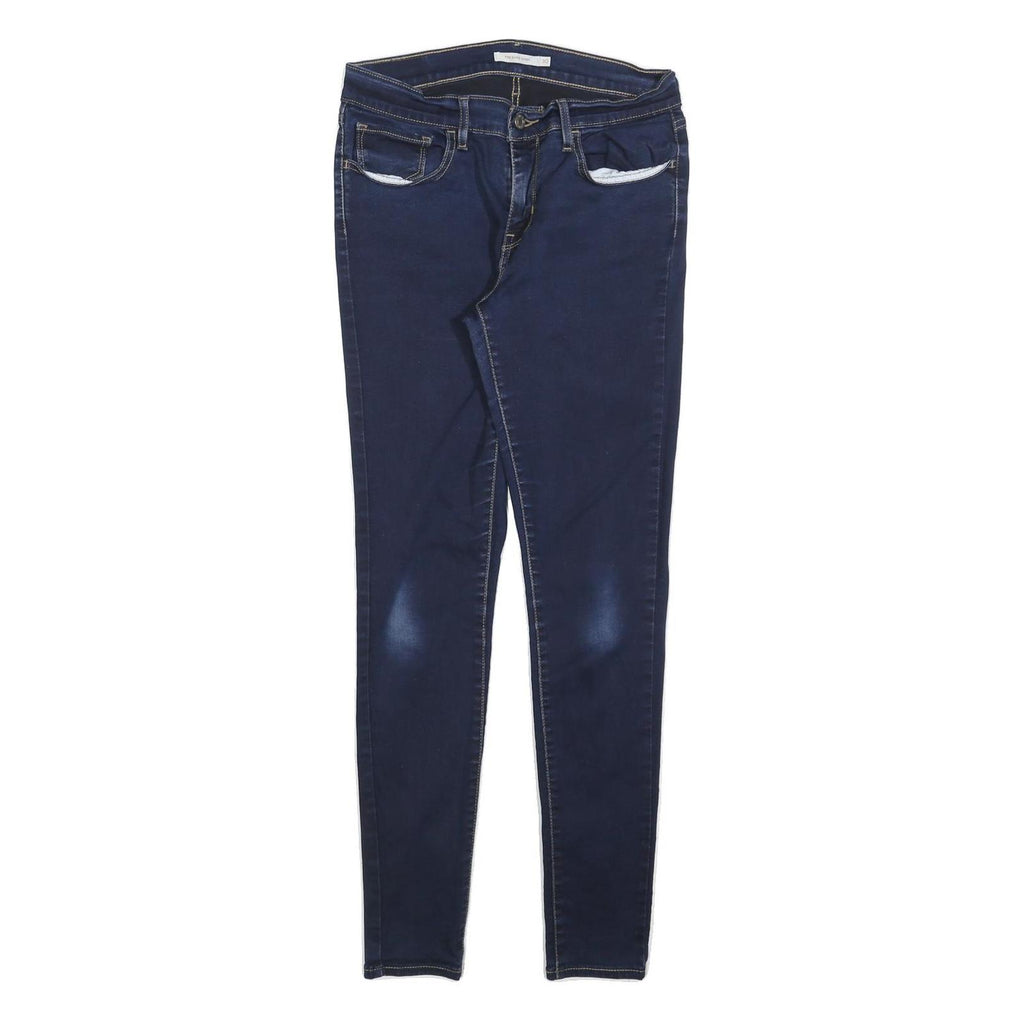 LEVI'S Womens 710 Slim Blue Denim Jeans Cotton Blend Zip W30 L32 Skinny Fit