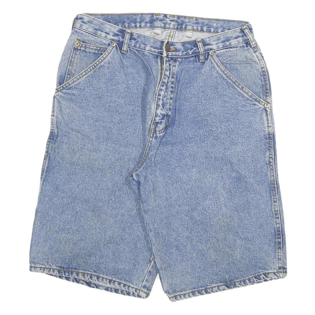 JEPS Mens Denim Blue Casual Shorts L W30 Cotton Blend Classic Fit