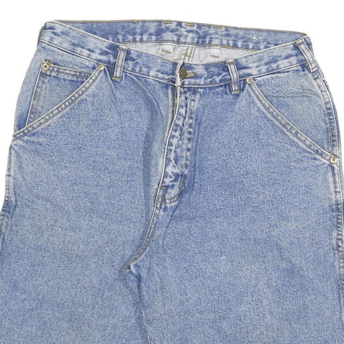 JEPS Mens Denim Blue Casual Shorts L W30 Cotton Blend Classic Fit