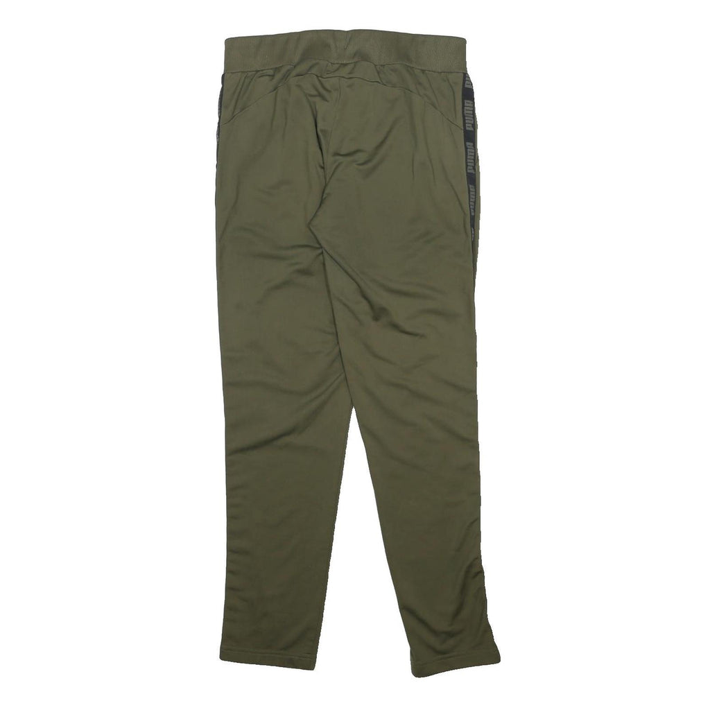PUMA Womens Leggings Green & Black Slim Tapered UK 18 W30 L30 Sports Casual