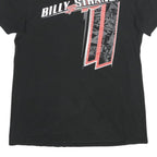 Mens Black Billy Strange 40 Graphic T-Shirt S Short Sleeve Crew Neck Racing