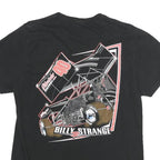 Mens Black Billy Strange 40 Graphic T-Shirt S Short Sleeve Crew Neck Racing
