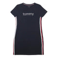 TOMMY HILFIGER Womens Navy Blue Cotton Blend Bodycon Jersey Short Sleeve Mini