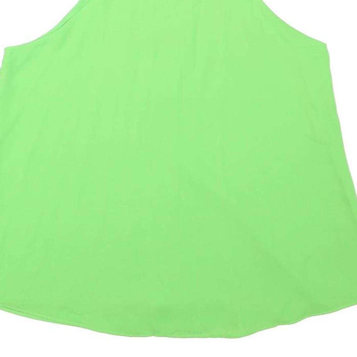 ZARA Womens Green Sleeveless Halter Neck Top XS Lightweight Summer