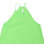 ZARA Womens Green Sleeveless Halter Neck Top XS Lightweight Summer