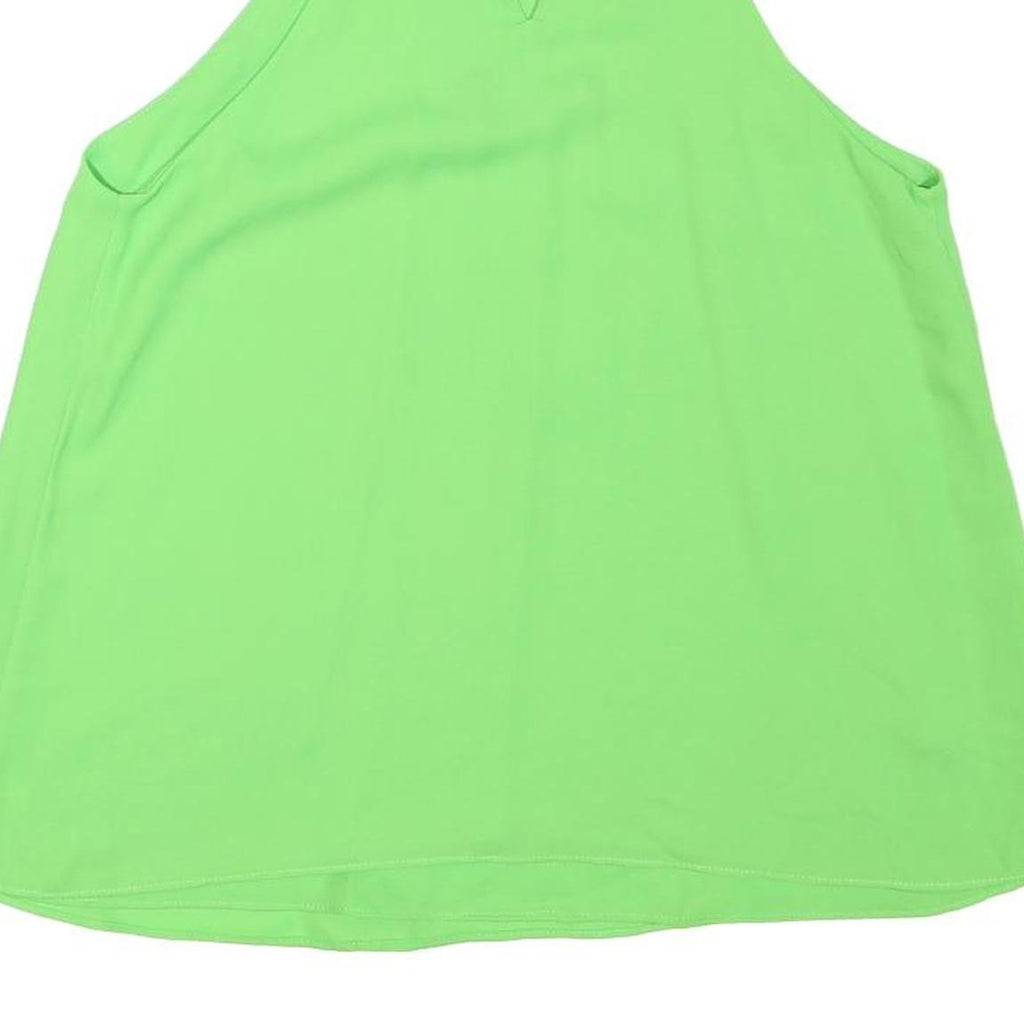 ZARA Womens Green Sleeveless Halter Neck Top XS Lightweight Summer