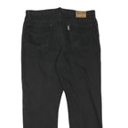 GO WEST Mens Regular Black Denim Jeans W35 L29 Cotton Blend Zip Pocket