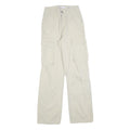 BERSHKA Womens Cotton Blend Relaxed Cargo Trousers Beige W25 L32 Casual Utility