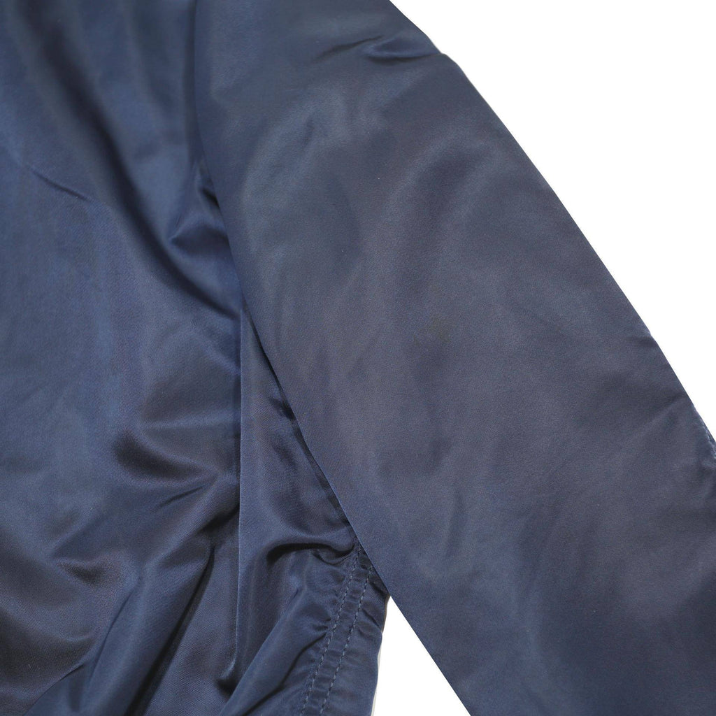 ALPHA INDUSTRIES Mens Navy Bomber Jacket S Nylon Plain Zip Sleeve Pocket