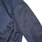 ALPHA INDUSTRIES Mens Navy Bomber Jacket S Nylon Plain Zip Sleeve Pocket