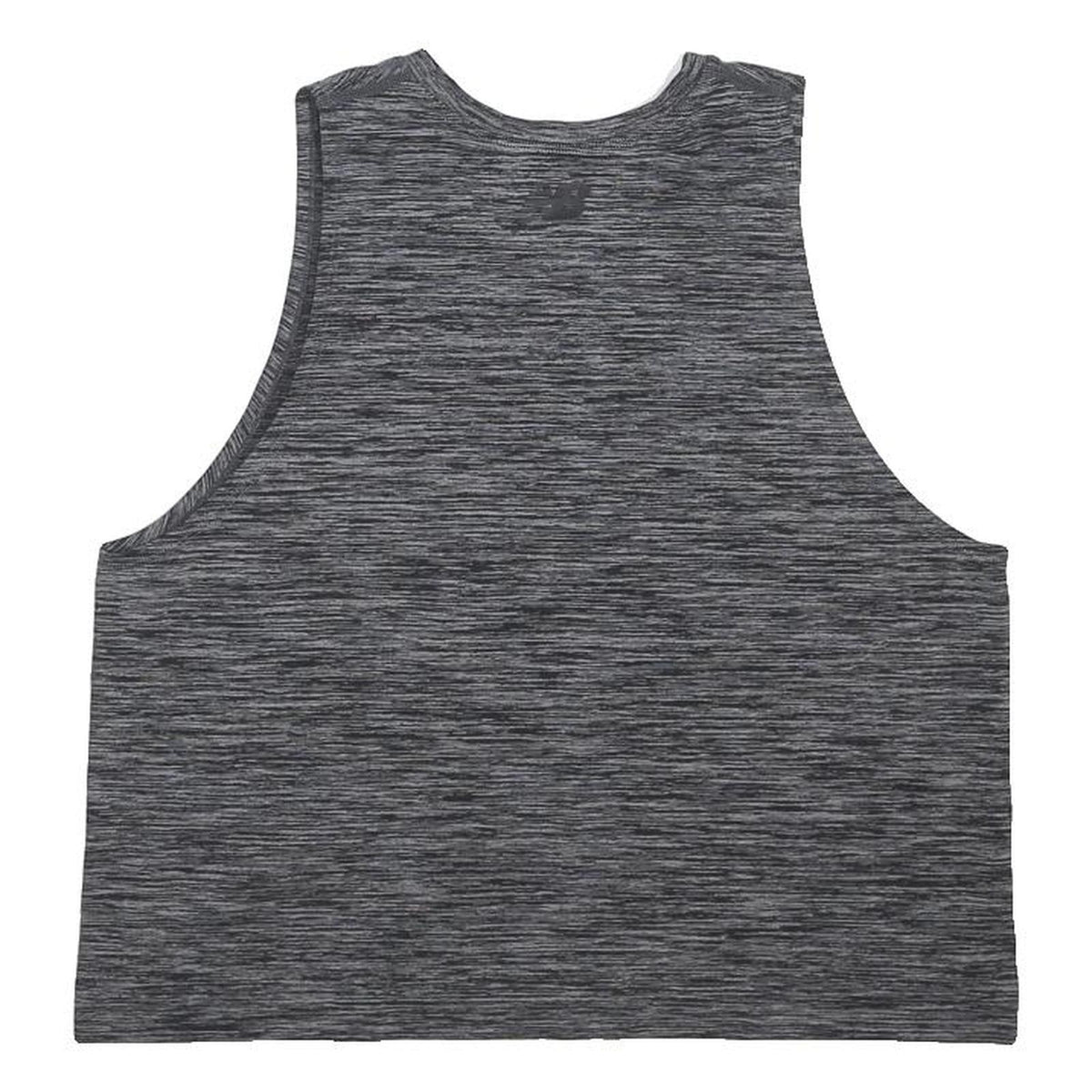 NEW BALANCE Womens Grey Sleeveless Crew Neck Crop T-Shirt S Sports Gym Top