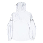ELLESSE Womens White Hoodie Jacket UK 8 Polyester Zip Lightweight Logo
