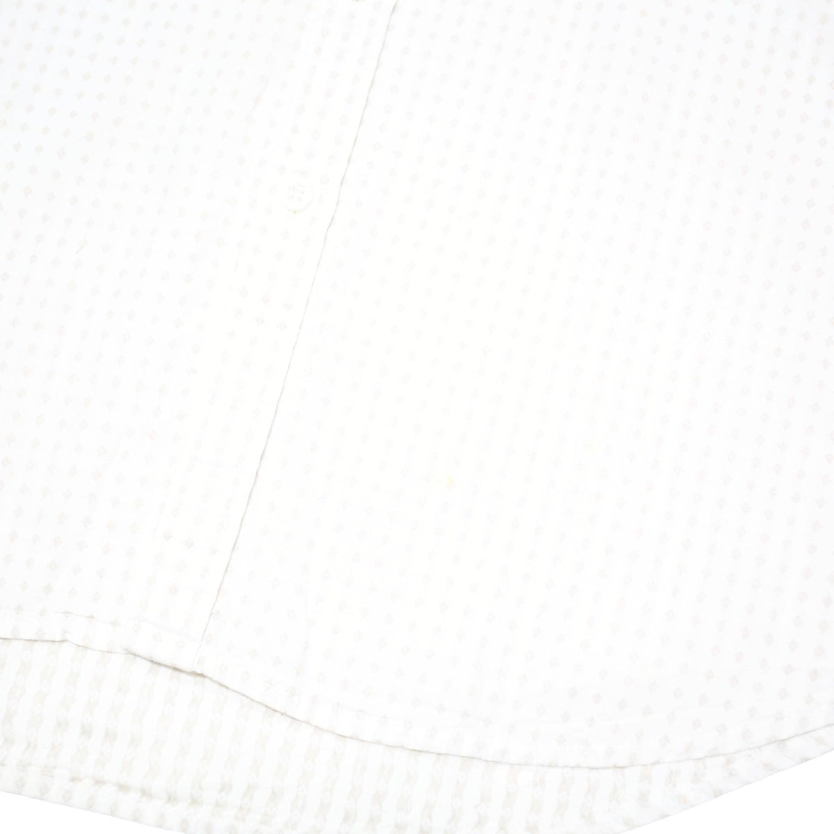 CALVIN KLEIN JEANS Mens White Patterned Shirt M Cotton Blend Button Closure