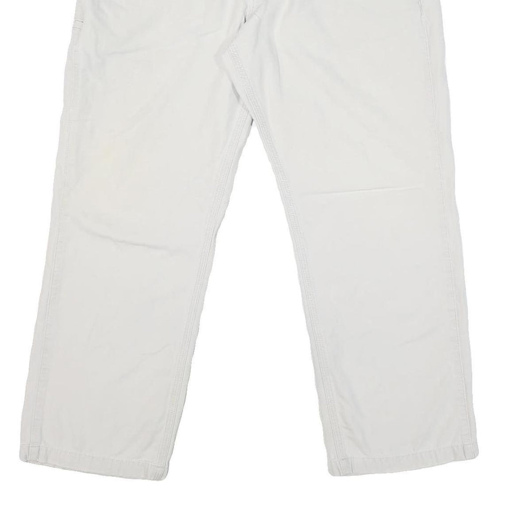 CARHARTT Mens Cotton Blend White Workwear Regular Straight Trousers W36 L28
