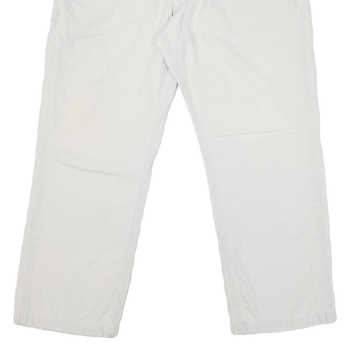 CARHARTT Mens Cotton Blend White Workwear Regular Straight Trousers W36 L28