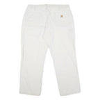 CARHARTT Mens Cotton Blend White Workwear Regular Straight Trousers W36 L28