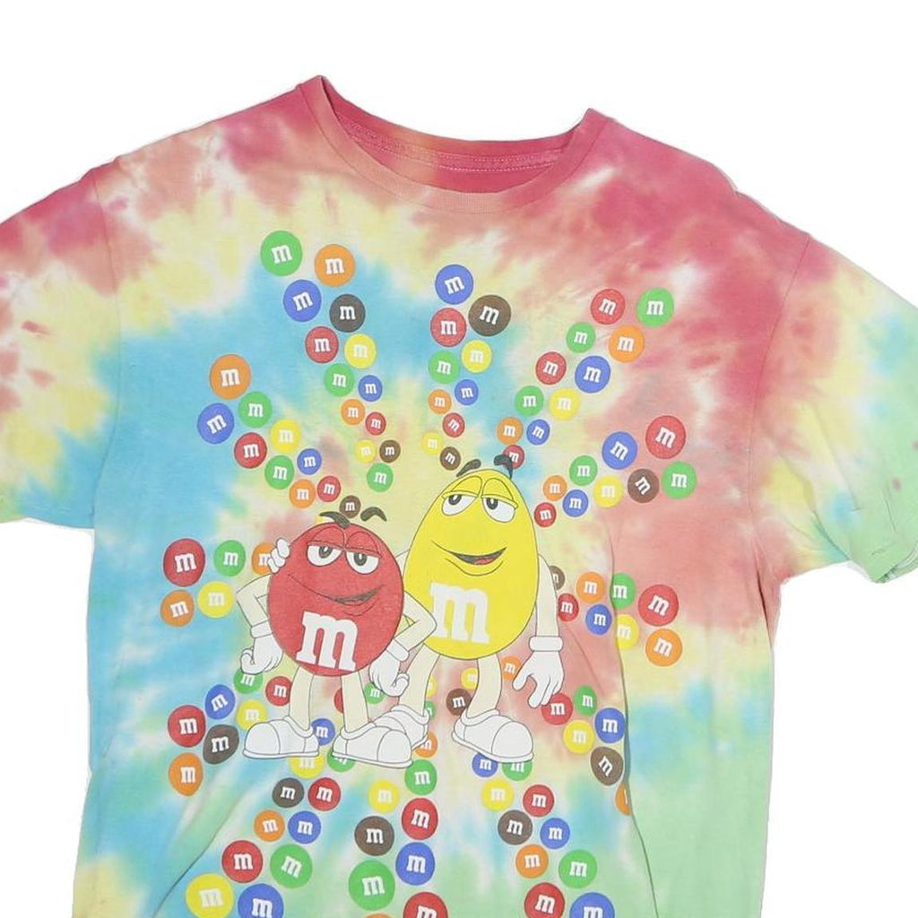 M&MS Mens Multi Tie Dye Graphic T-Shirt M Short Sleeve Crew Neck Colourful Print