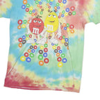 M&MS Mens Multi Tie Dye Graphic T-Shirt M Short Sleeve Crew Neck Colourful Print