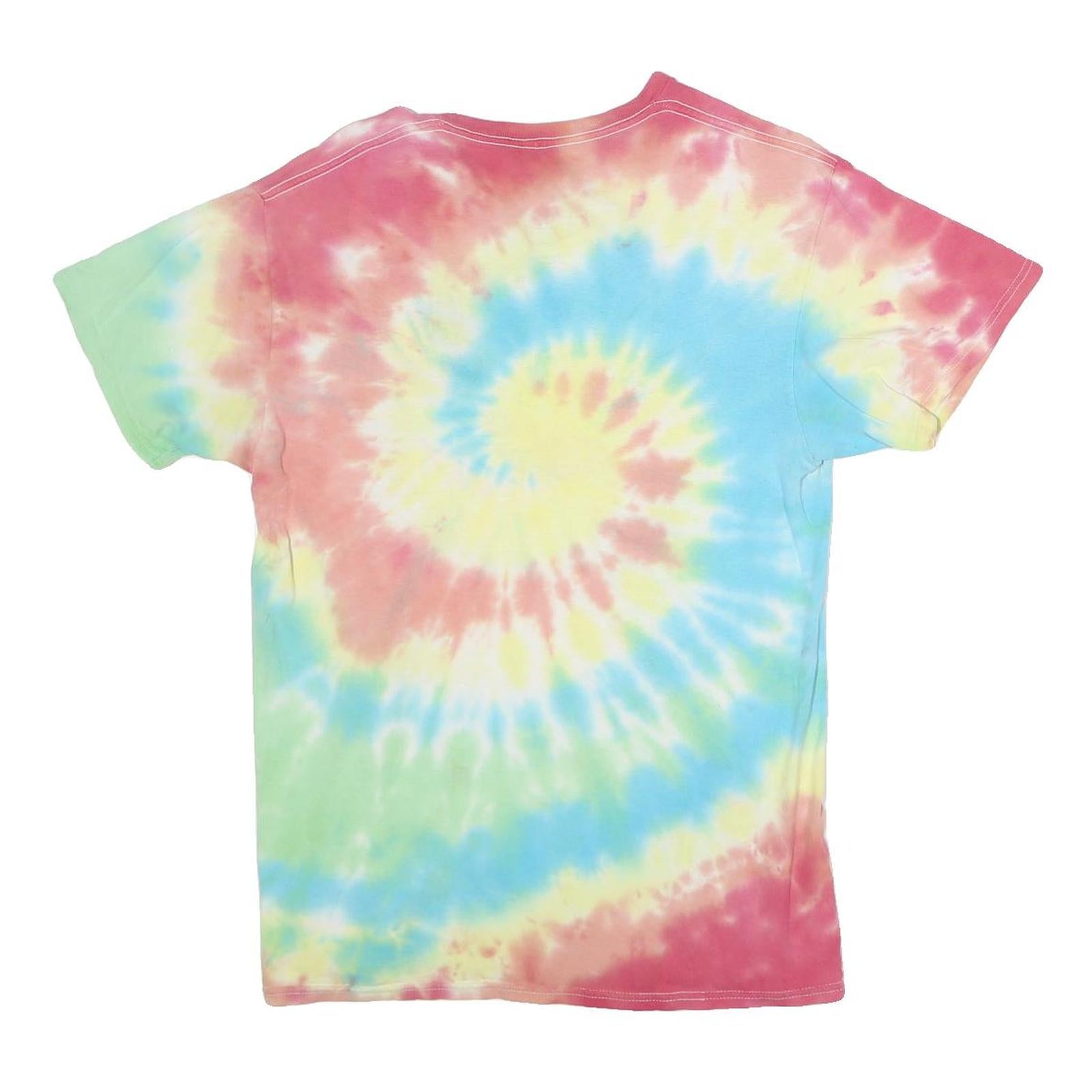 M&MS Mens Multi Tie Dye Graphic T-Shirt M Short Sleeve Crew Neck Colourful Print
