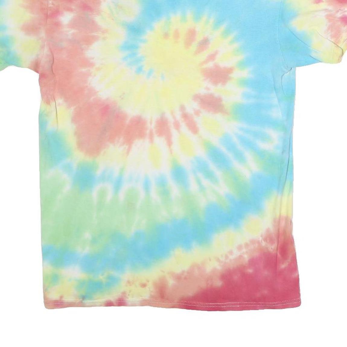 M&MS Mens Multi Tie Dye Graphic T-Shirt M Short Sleeve Crew Neck Colourful Print
