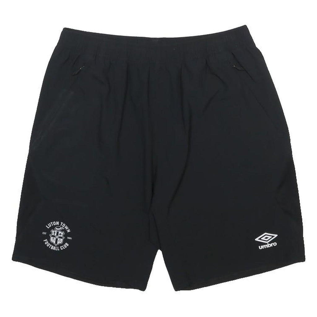 UMBRO Mens Shorts Black L W29 Luton Town Football Club Casual Sports Gym