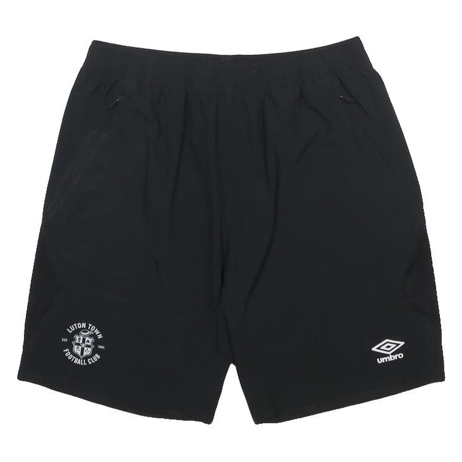 UMBRO Mens Shorts Black L W29 Luton Town Football Club Casual Sports Gym